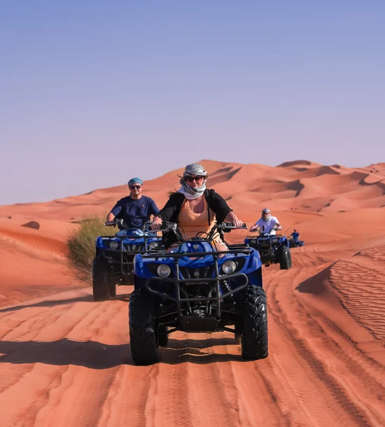 evening desert safari bbq quad biking 1