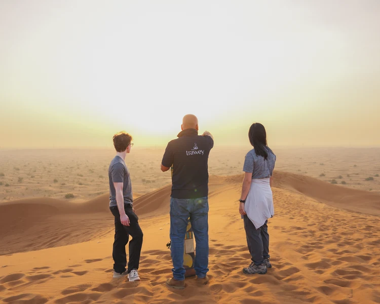 sunrise desert safari view